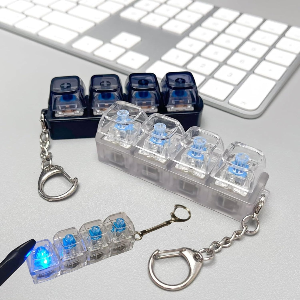 LED  Keyboard Switch Fidget Keychain